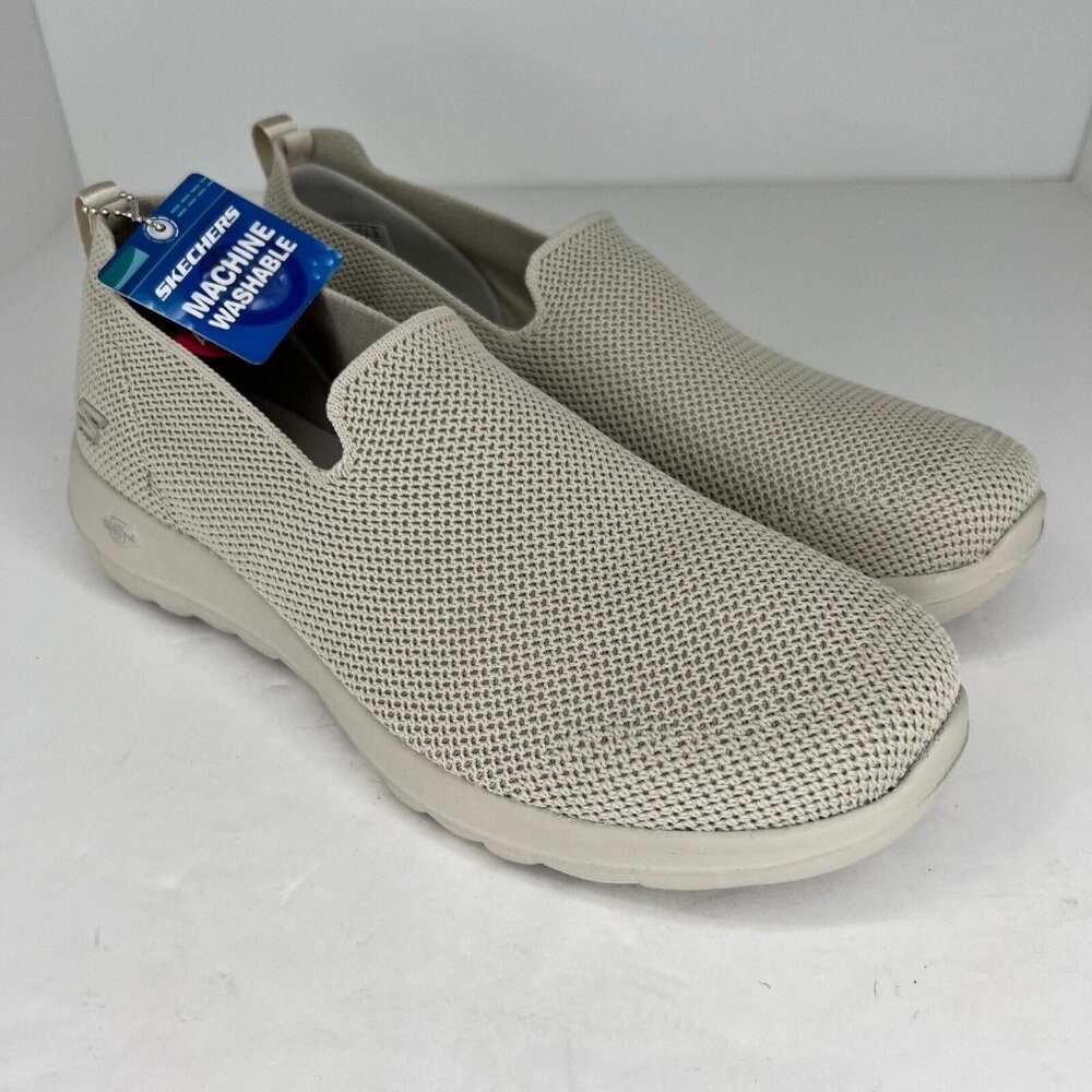 Skechers Womens 124187 Taupe Goga Mat Go Walk Joy Gen 5 Size 9.5 Slip On Shoes - Picture 2 of 10